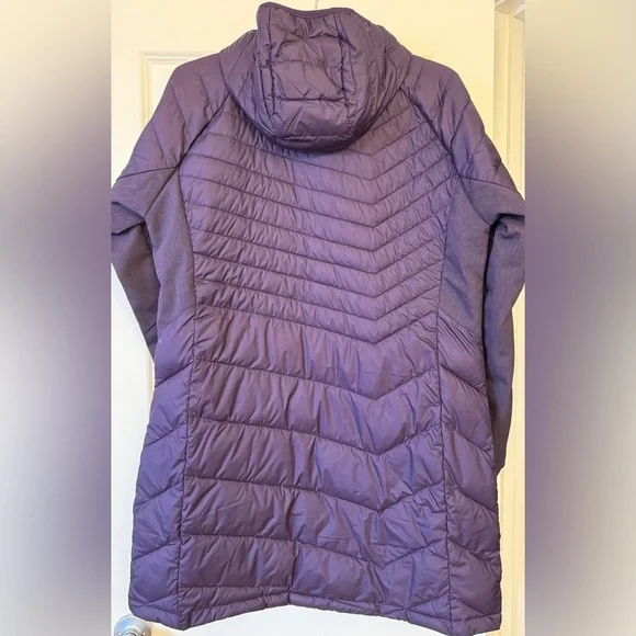 Columbia Womens Oyanta Trail Long Hybrid Jacket Eggplant Purple Size XL - Picture 8 of 8